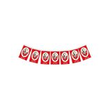 Vatan Mini Boy 8x5.5 cm İpli Kağıt Atatürklü Bayrak 50 li