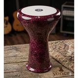 Vatan Mısır Çömlek Darbuka, Vişne Kırçıllı, 22 Cm Kafa Çapı, 45 Cm Yükseklik, 2,2 Kg, Fırın Boya, Kılıf Hediyeli
