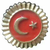 Vatan Rozet Türk Bayraklı Dipli Tırtıklı VT605(30 adet)
