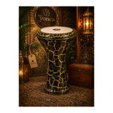 Vatan Sarı Çatlak Desenli DARBUKA ÇÖMLEK DÖKÜM PROFESYONEL (kılıflı)