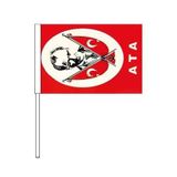 Vatan Sopalı Atalı Bayrak 20X30Cm VT234 (10 Lu Paket)