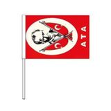 Vatan Sopalı Atalı Bayrak 30X45 Cm VT0236 (10 Lu Paket)