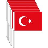 Vatan Sopalı Bayrak Battal Boy Ayyıldız 21 x 29 cm 40 Adet ( Kağıt Malzemeden Üretilmiştir )
