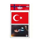 Vatan Sticker Atalı Bayraklı Çıkartma 12X17 VT503