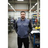 Vatan Tekstil Erkek Reflektörlü Kalın Gabardin Kumaş Kışlık Iş ve Çalışma Yeleği - Gri