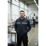 Vatan Tekstil Erkek Reflektörlü Kalın Gabardin Kumaş Kışlık Iş ve Çalışma Yeleği - Lacivert - 2XL