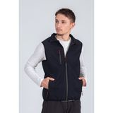 Vatan Tekstil Erkek Softshell Dik Yaka Yelek Su İtici Kumaş Rüzgara Dayanıklı Kolsuz Spor Kullanım İçin Lacivert