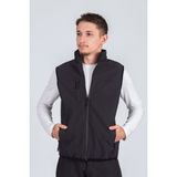 Vatan Tekstil Füme Renk Softshell Kolsuz Erkek Yelek Su İtici Kumaş ile Spor ve Şehir Kullanımına Uygun