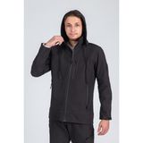 Vatan Tekstil Suya Dayanıklı Slim Fit Softshell Kapüşonlu Erkek Mont - Füme - XL