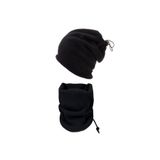 Vatan Tekstil Unisex Siyah Polar Boyunluk & Bere