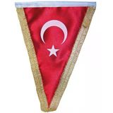 Vatan Üçgen Simli Bayrak 15X22,5 - 3 Adet