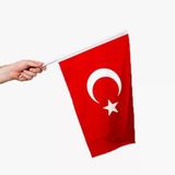 Vatan Vt226 Bez Türk Bayrağı Sopalı 30X45Cm (10 Lu Paket)