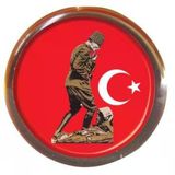 Vatan Vt617 Rozet Atalı Kocatepe Bayrak Yuvarlak (30 Lu Paket)