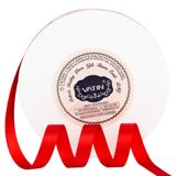 VATIN Düz Renk Çift Yüzlü Kırmızı Saten Kurdele 3/8" Genişlik 50 Yarda Uzunluk Düğün Dekoru, El Sanatları, Yay Yapımı, Dikiş, Hediye Paketi Ambalajı ve Diğer Projeler için Mükemmel