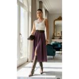 VATKA STUDİO VATKA Yüksek Bel Piliseli Etek