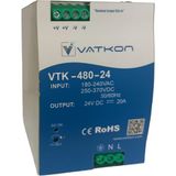 Vatkon VTK-480-24-R / 24V, 20A Güç Kaynağı (+Dc Ok Sinyal Çıkışı)