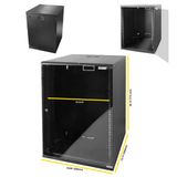 VATPAN 15U Duvar Tipi Soft Serisi Network Server Kabinet, 400mm Derinlik, Server Rack Kabinet Muhafazası, 4mm Temperli Darbelere Karşı Dayanıklı Ön Cam Panel, IT Ekipmanları Muhafaza kabini