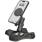 VAUBORTTI Masa veya araba çizgisi için manyetik telefon tutucu, alüminyum kol, kaymaz puf tabanı, 3 noktada 360° döndürme, MagSafe iPhone 12-16 serisi ile uyumlu, RAM B boyutu 1 inç topa uyar