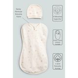 Vauva Bebek İçin %100 Pamuklu Kundak Fermuarlı Yumuşak Penye Kumaş Nefes Alabilen Kumaş - Standart - Deniz Yıldızı