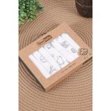 Vav Baby Vavbaby 7’li Bebek Ağız Mendili Seti – Pamuk, Yumuşak ve Emici Zoo - 20 x 20 cm - Füme