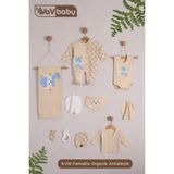 Vav Baby Vavbaby Organik Hastane Çıkışı 10’Lu Polar Bear-Mavi - Yenidoğan - Bej-CM1