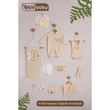 Vav Baby Vavbaby Organik Hastane Çıkışı 10’Lu Prens Kanat - Yenidoğan - Bej-CM1