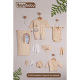 Vav Baby Vavbaby Organik Hastane Çıkışı 10’Lu Uyuyan Ayıcık - Mavi - Yenidoğan - Bej-CM1