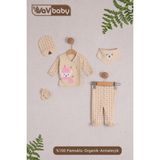 Vav Baby Vavbaby Organik Hastane Çıkışı 5’Li Polar Bear Pembe - Yenidoğan - Bej-CM1