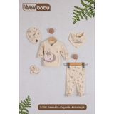 Vav Baby Vavbaby Organik Hastane Çıkışı 5’Li Uyuyan Ayı- Pembe - Yenidoğan - Bej-CM1