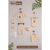 Vav Baby Vavbaby Organik Hastane Çıkışı 8’li Queen - Yenidoğan - Bej-CM1