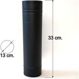 Vav Mühendislik 1.kalite Siyah Mat Emaye Şömine Kuzine Soba Borusu - Boru Kelepçesi-Isıkes-Baca Şapkası-Aliminyum Bant - 33 CM