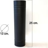 Vav Mühendislik 25 cm Mat Siyah Emaye Soba Borusu (Şömine Için Uygun) 1.kalite