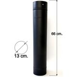 Vav Mühendislik 70 Lik (66 Cm) Siyah Mat Emaye Soba Standart Borusu (Şömine Kuzine Için Uygun)