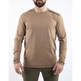 VAV Wear Baseti04 Sıfır Yaka Uzun Kol Koltuk Altı Fileli Su Itci Antibakteriyel Kumaş Gözlük Askılı Tshirt - 2XL - Bej