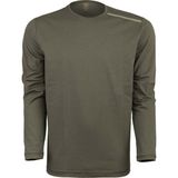 VAV Wear Baseti04 Sıfır Yaka Uzun Kol Koltuk Altı Fileli Su Itci Kumaş Gözlük Askılı Tshirt - XS - Haki