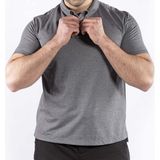 VAV Wear Outdoor Günlük Polo Yaka Lakost Erkek Kısa Kollu T-Shirt Pamuklu Yazlık TLAC01 - 2XS - Füme