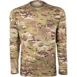 VAV Wear Outdoor T-Shirt Basic Pamuklu Erkek Uzun Kollu Tişört Terletmez Sıfır Yaka BASETI04 - Haki