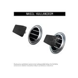 Vavana Araba Klima Kokusu - Flat Oto Kokusu | Bpa ve Sıvı Içermez | 60 Gün Etkili Araç Kokusu 2'li Set (Mystic) - 132 Matt Dark Grey
