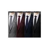 vavazel Erkek Slim Kravat Mendil Seti Armüllü 6 Cm Klasik Seri Siyah Lacivert Bordo Gri