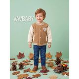 Vavbaby Çocuk Welsoft Kolej Model Peluş Tek Ceket-Kahverengi - Çok Renkli - 2 Yaş