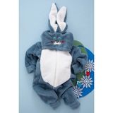 Vavbaby Welsoft Peluş Unisex Fermuarlı Kışlık Bebek Uyku Tulumu Bebek Tulumu Çocuk Tulumu Çocuk Kostümü - Lacivert - 5 Yaş