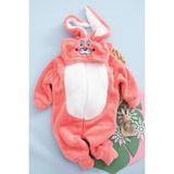 Vavbaby Welsoft Peluş Unisex Fermuarlı Kışlık Bebek Uyku Tulumu Bebek Tulumu Çocuk Tulumu Çocuk Kostümü - Nar Çiçegi - 5 Yaş