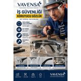 VAVENSA İş Güvenliği Gözlüğü Şeffaf Koruyucu Çapak Toz Atölye Çalışma Gözlüğü
