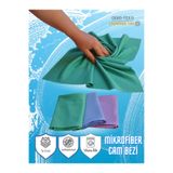 VAVEY Mikrofiber 3'lü Su Emici İz Bırakmayan Antibakteriyel Cam Temizlik Bezi Seti 40x60