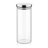 Vavis 1000ML Vakumlu Metal Kapaklı Borosilikat Cam Kavanoz (8.5CM*20CM) 1 Adet - 0 Siyah - Option-1