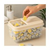 Vavis 7,5 Lt Mega Banyo Düzenleyici Kayar Kapaklı Etiketli Toz Tablet Deterjan Saklama Kutusu - 0 Siyah - Option-1