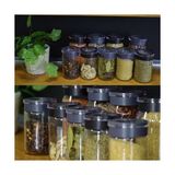 Vavis Cam Kavanoz, Cam Saklama Kabı, Hava Sızdırmaz Baklagil Kuruyemiş Kapları Pratik Kapaklı (1000 Ml) (2'li Siyah) - 0 Siyah - Option-1