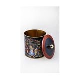 Vavis Evle-Tales Desenli Yuvarlak Metal Saklama Kabı, Erzak Saklama Kabı - Organizer Kutu 14 cm x 15 cm (Tales Alices) - 0 Siyah - Option-1