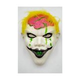 Vavis Halloween Maske Palyaço Pembe Beyin Sarı Saç - Option-1