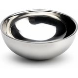Vavis Paslanmaz Çelik Çift Katmanlı Çerez Kasesi 10’lu Set 11,5 cm Isı Yalıtımlı Çelik Kase Kahvaltılık Çorba Çerez Meyve Yoğurt Servis Kasesi Kaymaz Dayanıklı Metal Mutfak Kasesi - 0 - Siyah - Option-1